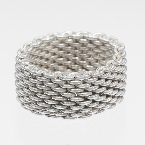 TIFFANY&Co. Somerset Ring Silver925 #6.6(US Size) 8.6g Women - Picture 6 of 8